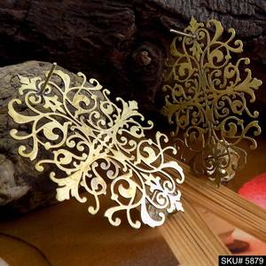 Pendientes Colgantes de Latón con Baño de Oro de 18K Estilo Vintage, Sin Plomo ni Níquel, Joyería de Diseño Moderno y Elegante para Compromiso o Regalo de Mujer - Product Image 4