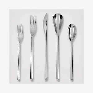 Ensemble de couverts en acier inoxydable de qualité supérieure, fait à la main, argent brillant, laiton gravé, design de doublure multiple, poignée dorée - Product Image 5