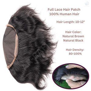 Full Lace Patch <b>Men's</b> Toupee Indian Remy Hair with Technique Straight Texture 100% Density Premium quality <b>mens</b> toupee - Product Image 4