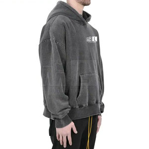 เสื้อฮู้ดซักกรดแบบสวมหัวขนาดใหญ่สำหรับผู้ชายเสื้อผ้าแนวสตรีท - Product Image 3