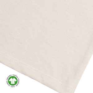 T-shirt organique pour hommes personnalisé OEM-Naturel, maillot de 4.3 oz, doux et flexible avec col côtelé - Product Image 4