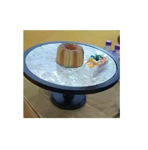 New design bone inlay cake stand New Arrivals wedding Cake Stand shiny polished Bone Inlay cake stand