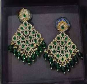 Latest Designer Indian Wholesale Jewelry of <b>Jhumka</b> Kundan <b>Earrings</b> New Collections for Women's Stylish <b>Earrings</b> Collection 2024 - Product Image 2