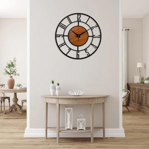 Horloge murale ronde en métal noir de qualité supérieure Design durable et élégant Idéal pour le salon moderne Chambre à coucher Cuisine ou espace bureau - Product Image 6