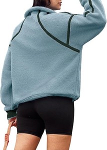 Chaleco de lana Sherpa ultrasuave para mujer, ropa deportiva informal, transpirable, tela de lana de Cachemira, chaleco Vintage para trabajo de invierno - Product Image 4