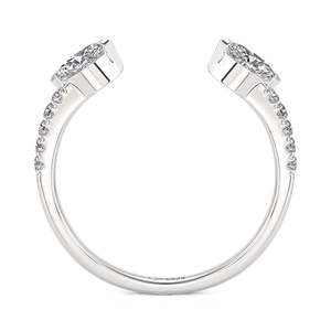 Jeulia 18K <b>Gold</b> Plated Open Stackable Cluster Wedding <b>Ring</b> with Pave <b>Set</b> Band - Product Image 3