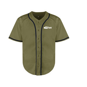Men Fashion Baseball Jersey Casual <b>Button</b> <b>Up</b> Athletic Team <b>Shirt</b> Breathable Mesh <b>Short</b> <b>Sleeve</b> Sportswear Training Comfortable - Product Image 1