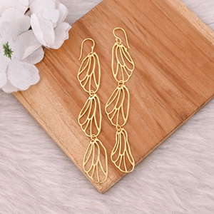 Pendientes de Latón al por Mayor, Chapados en Oro, Joyería Artesanal, Acabado de Latón Antiguo, Estilo Moderno, Moda al por Mayor - Product Image 4