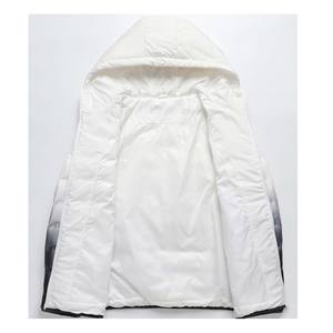 Chaqueta blanca de plumón para hombre, chaquetas acolchadas con capucha plisadas a prueba de viento, abrigos cálidos informales, ropa para hombre, chaqueta nueva - Product Image 1