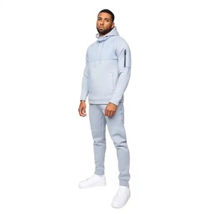 Ensemble de survêtement sportif 2 pièces pour homme de qualité supérieure, avec bande latérale contrastée, haut à fermeture éclair 1/4, jogging décontracté, tenue de sport pour le printemps - Product Image 6