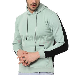 Sudadera con capucha de poliéster y algodón ligero de alta calidad, ropa de calle personalizada para hombre en blanco, sudaderas con capucha casuales personalizadas con logotipo OEM - Product Image 1