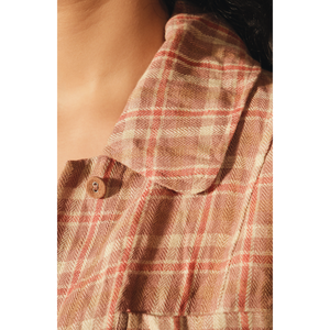เสื้อแจ็คเก็ต TARINI ผ้าลินินลายตาราง ระบายอากาศได้ดี ผลิตภัณฑ์สำเร็จรูป - Product Image 4