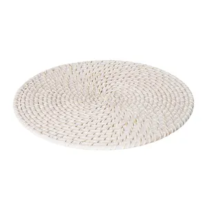 Coasters Rattan Wholesale Natural Round Woven Placemats Wicker Cane Coasters Heat Resistant Rattan Placemats