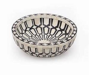 Vaisselle écologique de luxe faite à la main bol de service en incrustation d'os de haute qualité forme de chocolat durable pour la maison hôtel-multiple - Product Image 6