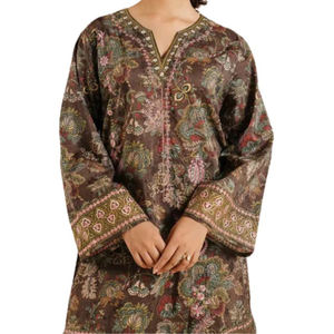 Service OEM – Nouvelle collection d'été décontractée : Ensemble Shalwar Kameez élégant pour femme, motif uni, fait main, respirant, 100 % coton lawn - Product Image 5