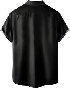 Camisa Hawaiana de Manga Corta con Botones, de Satén y Algodón, con Logotipo Personalizado, para Hombre y Mujer, para el Trabajo y Vacaciones - Product Image 2