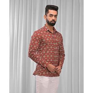 Chemise décontractée pour homme en coton imprimé à manches longues, respirante, en popeline ou tissu Oxford, motif floral ou à pois, offre ODM - Product Image 4