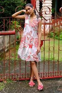 Vestido corto indio de algodón con bloque de mano para mujer, vestido elegante con estampado floral de viaje, vestido personalizado para novia, regalo de boda, vestido de verano - Product Image 3