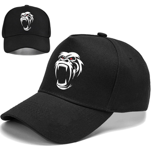 Gorra de Béisbol Personalizada con Logotipo, 6 Paneles, Negra, Estructurada, con Visera Plana y Gráfico Bordado de Payaso Malvado, Ropa Urbana para Hombre - Product Image 5