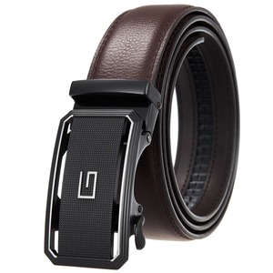 Ceinture en cuir véritable ceinture de robe décontractée avec boucle en alliage unique classique hommes confort ceintures en cuir véritable - Product Image 6
