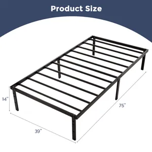 JSC-4 struttura del letto a due dimensioni piattaforma metallica robusta struttura in acciaio 14 pollici di stoccaggio sotto il letto di stoccaggio rapido montaggio