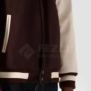 Veste de survêtement en cuir respirant de haute qualité, col montant, à capuche, avec logo sur le devant, veste d'hiver - Product Image 6