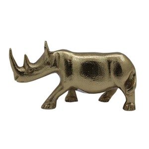 Nouvelle conception Sculptures d'animaux en aluminium Figurines abstraites en laiton fini pour la maison salon décor Sculpture de bureau - Product Image 1