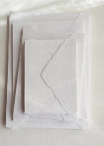 ซองจดหมายสีขาวขอบ GSM 250 A6เสน่ห์แบบเรียบง่ายทำด้วยมือ - Product Image 3