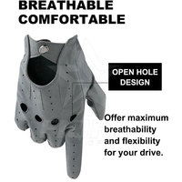 Guantes de Conducción FIQRA SPORTS Unisex de Cuero, Transpirables, de Dedo Completo, Estilo Clásico, Cuero Genuino, para Todas las Estaciones, Disponibles