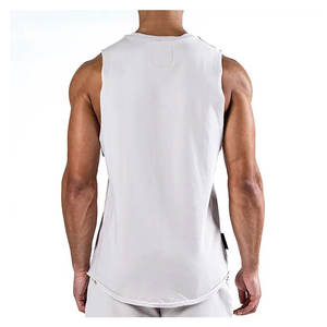 Vintage ácido lavado entrenamiento Fitness Tank Tops para hombres Casual Oversize desgastado camiseta gimnasio entrenamiento Chaleco con estilo Casual - Product Image 5