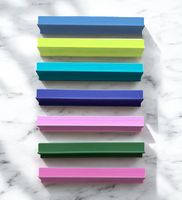 Ensemble de 4 poussoirs de mahjong en bois rose, blanc, vert, violet, bleu, poussoirs de mahjong américains pour un jeu multicolore et divertissant