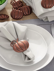 Soporte para rollos de servilletas de calabaza en relieve, anillo de Metal creativo hecho a mano, personalizado, de buena calidad, Moderno - Product Image 3