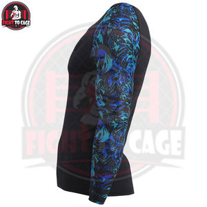 Rashguard de Entrenamiento de MMA de Primera Calidad, Diseño Sublimado, Secado Rápido, Manga Larga, Poliéster/Spandex/Nailon 220g - Product Image 4