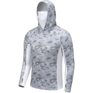 Sudadera con capucha de pesca de secado rápido con propiedades de absorción de humedad de tela ligera de manga larga y protección solar UPF 50 + UV - Product Image 5