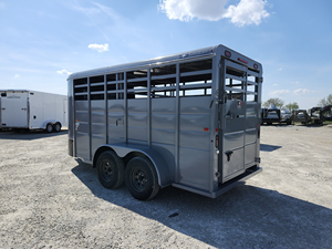 Remorque pour bétail de 16 pieds, capacité 7000 lb, remorque à attelage direct en acier avec rampe pour bétail agricole, à vendre - Product Image 5