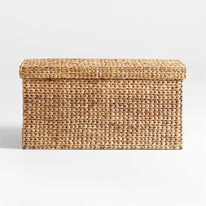 TienPhong vente en gros merveilleuse jacinthe d'eau tissé naturel boîte à jouets pour enfants avec couvercle utilisation multifonctionnelle fabriquée au Vietnam - Product Image 3