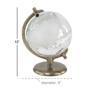 Globo Terráqueo Moderno de Oro Pulido, Escultura Única para Sala de Estar, Mesita de Noche y Adornos para el Hogar - Product Image 4