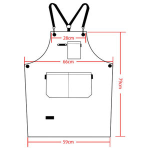 2025 engranaje ignífugo correa cruzada ajustable delantal equipo de soldadura Flexible diseño de doble costura - Product Image 2