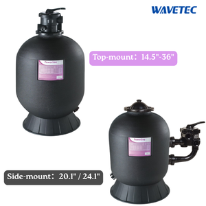 Filtres à sable en plastique moulé par soufflage Value Line 14 m³/h à montage supérieur et latéral pour piscines hors sol et enterrées résidentielles - Product Image 2
