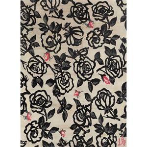 พรมขนสัตว์ถักมือสีเบจและสีน้ำตาลลายดอกไม้สำหรับตกแต่งห้องนั่งเล่นวัยรุ่น รูปทรงสี่เหลี่ยมผืนผ้า ขนาด 9x12 ฟุต รุ่น Pae-5062 - Product Image 1