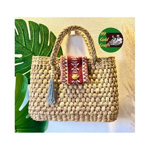 BOLSO DE PASTO MARINO DE VERANO, BOLSO DE MANO DE PAGUETE HECHO A MANO DE VIETNAM, BOLSO DE MODA ECOLÓGICO PARA EXPORTACIÓN - Product Image 3