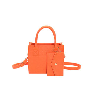 Bolso cruzado de poliéster de cuero Pu a la moda para mujer, bolso de un solo hombro de gran capacidad, Color de contraste a cuadros, elegante para mujer - Product Image 1