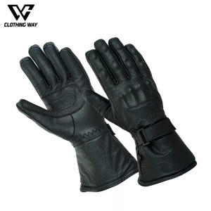 Gants de moto personnalisés en gros, respirants, compatibles avec les écrans tactiles, imperméables, durables, en cuir, avec sangle de poignet réglable - Product Image 1