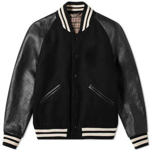 Chaqueta Universitaria Clásica de Béisbol con Mangas Largas de Cuero, Multicolor, Invierno, Vintage, Personalizada con Letras, para Hombre, al por Mayor - Product Image 3