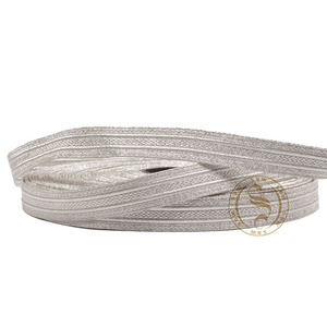 Uniforme ceremonial tejido encaje plateado estilo piloto elegante trenza de celofán colorida para uniformes ceremoniales - Product Image 1