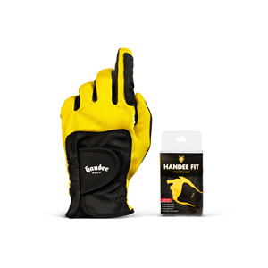ถุงมือกอล์ฟ Handee FIT สำหรับมือขวา โพลียูรีเทน กันลื่น ปิดด้วยแถบตีนตุ๊กแก สายรัดข้อมือปรับได้ ครอบคลุมทุกนิ้ว ใช้ได้ทั้งชายและหญิง บรรจุในกล่อง - Product Image 1