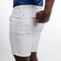 Blanc décontracté Golf Polyester hommes Shorts Logo personnalisé séchage rapide humidité entraînement couleur unie Cargo Shorts Golf pantalons courts
