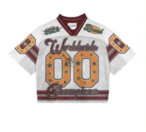 Camiseta personalizada con estampado de sublimación de malla profesional, ropa de calle, camiseta de fútbol personalizada, OEM camiseta de fútbol, camiseta cuadrada de fútbol - Product Image 2