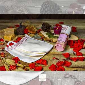 Guantes de baño Hammam Spa para ducha, guantes exfoliantes de viscosa para eliminar la piel muerta, textura suave, embalaje personalizado duradero - Product Image 2