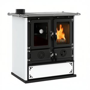Estufa de leña 7.9kW ROSETTA Sinistra 5.0 Vst 16 Acero Blanco 5 estrellas (88.5x57.2x84.3cm) - Product Image 2